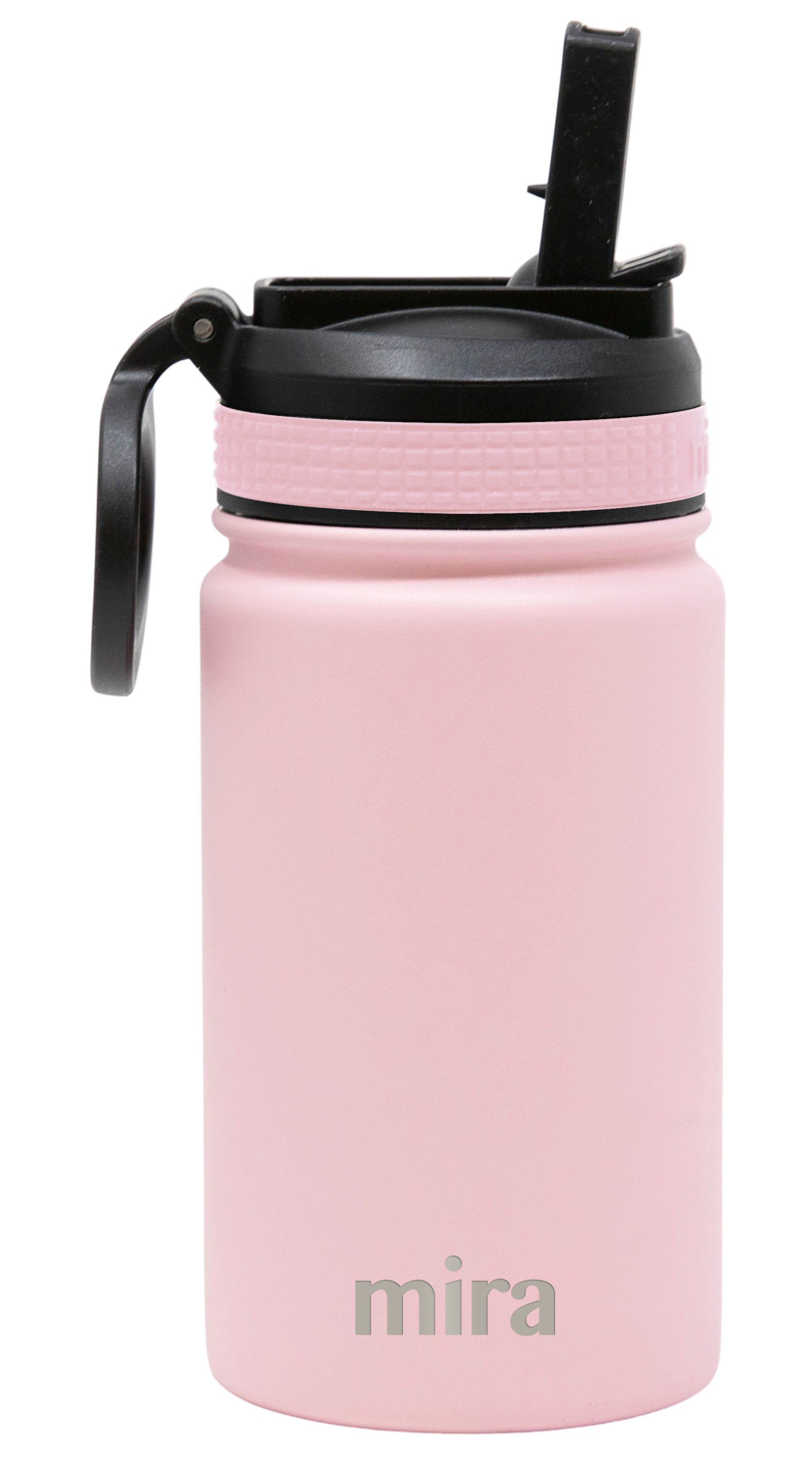 Modern simple pink small plastic toddler water bottle with straw for school  kids