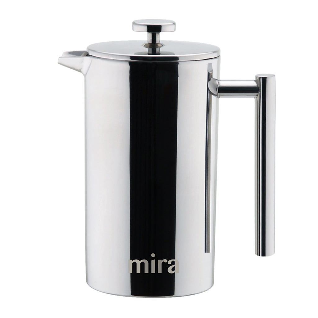 Lafeeca French Press Coffee Maker - Stainless Steel Double Wall Mirage Blue