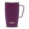 MIRA Coffee Mug Cup with Handle and Lid, 18 oz