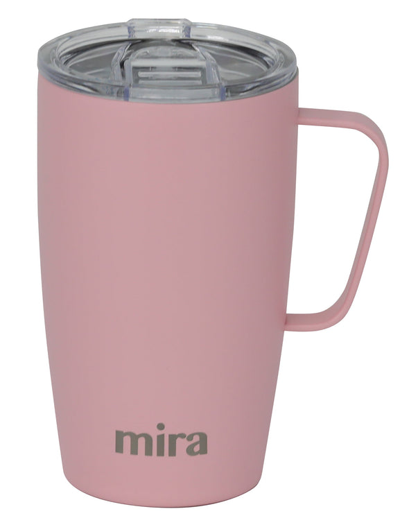 MIRA Coffee Mug Cup with Handle and Lid, 18 oz - Gift