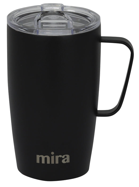 MIRA Coffee Mug Cup with Handle and Lid, 18 oz - Gift