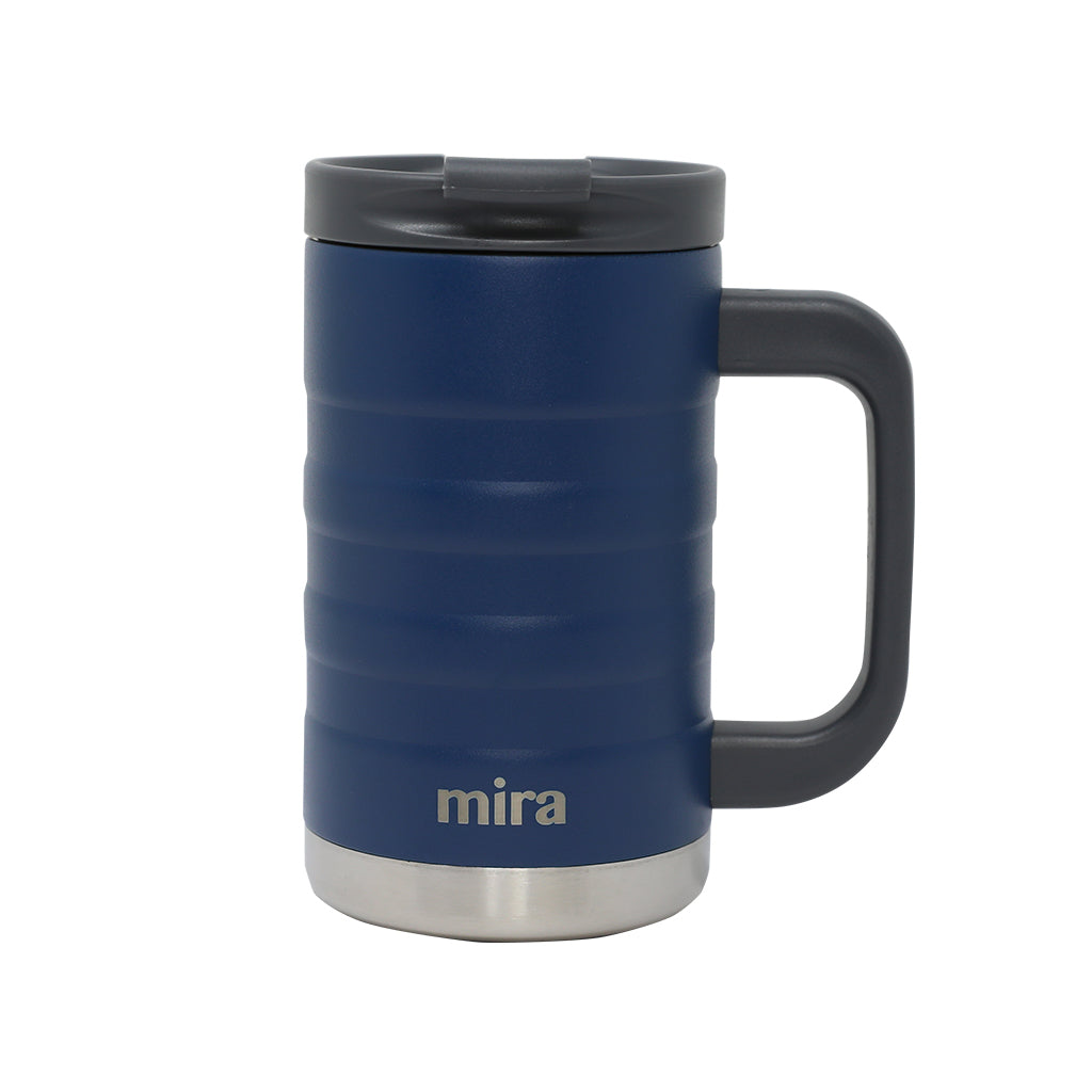 MIRA Coffee Travel Mug Insulated Stainless Steel Thermos Cup, Screw Lid  Tumbler, 12 oz, Admiral Blue