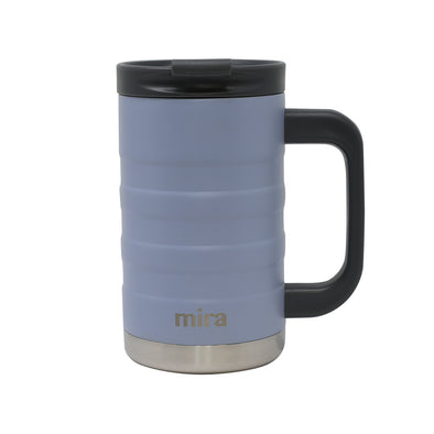 MIRA Coffee Mug Cup with Handle and Lid, 14 oz  Stainless Steel