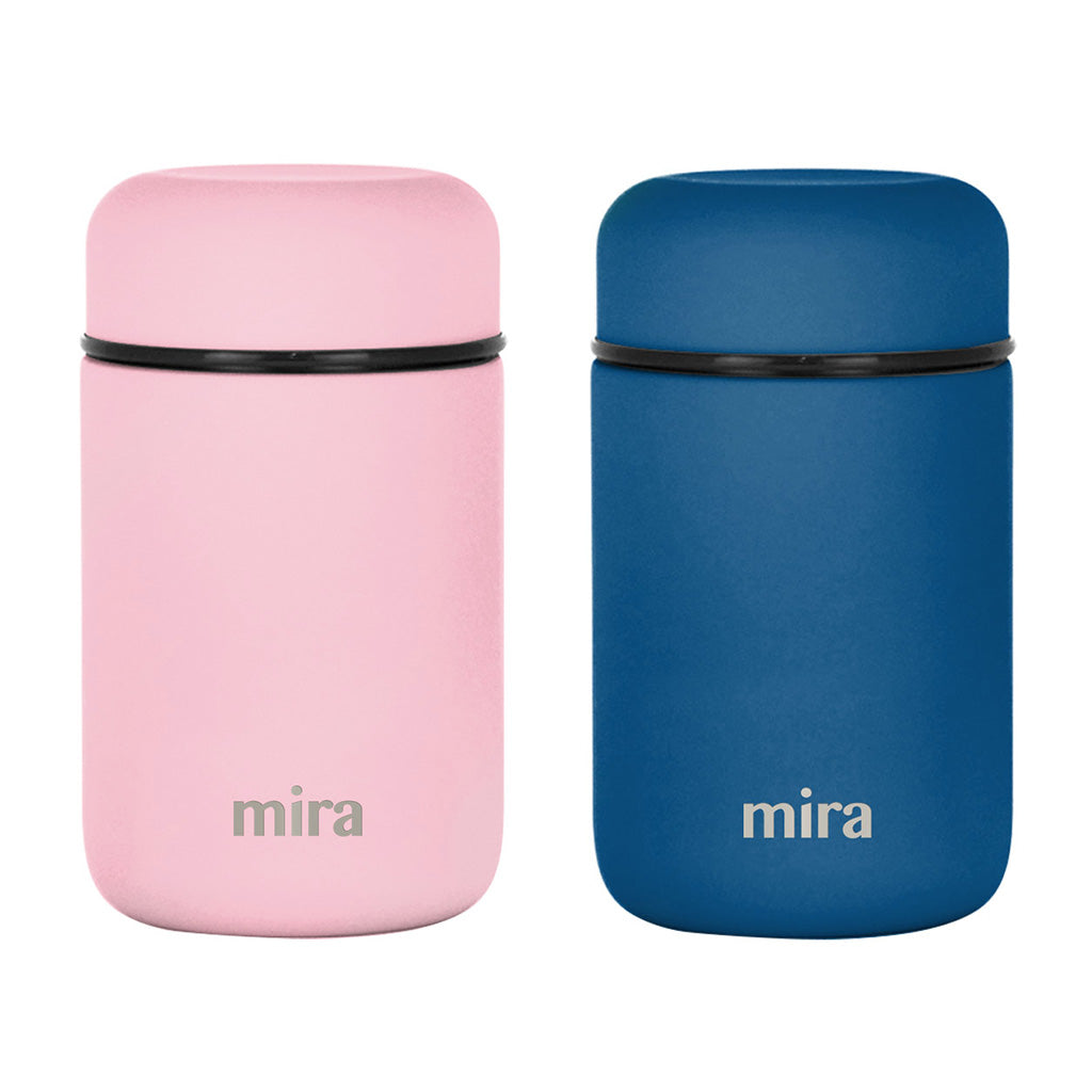 Mira Lunch, Food Jar, Vacuum Insulated Stainless Steel Lunch Thermos, 135 oz, Denim Blue
