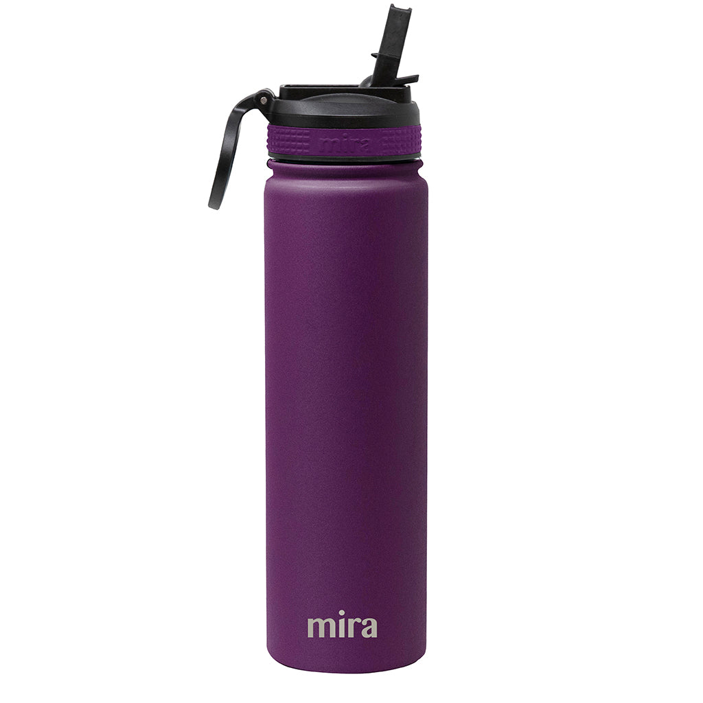 MIRA 12oz Insulated Kids Water Bottle with Straw Lid & Handle, Stainless  Steel, Racecar 