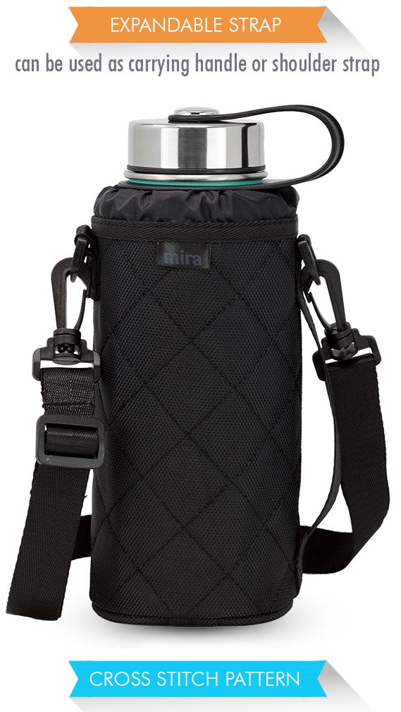 32 oz Water Bottle Holder Carrier with Adjustable Shoulder Strap