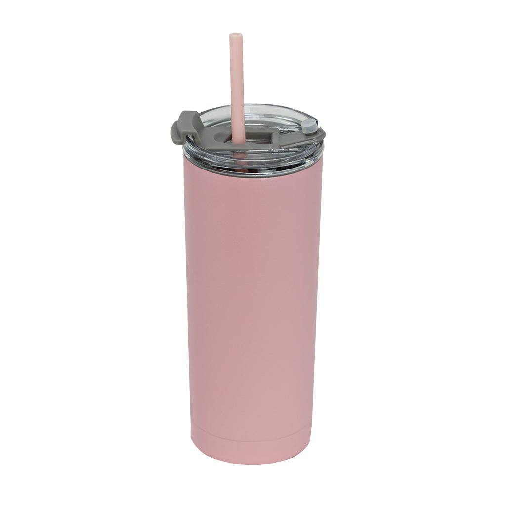 20oz Skinny Tumbler With Straw and Lid - Hot Pink