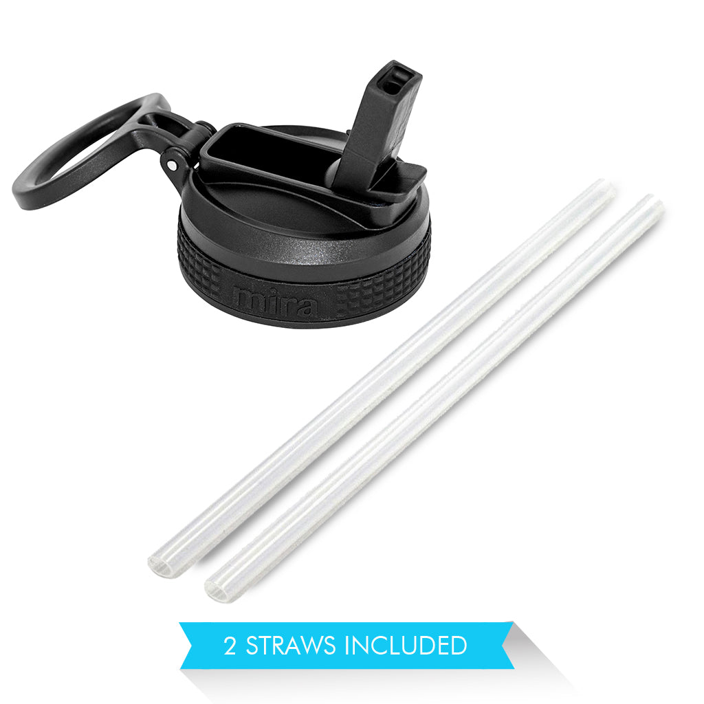 20oz Wide Mouth Cascade with Straw Lid Black