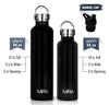 Replacement Sports Lid - Mira Alpine Water Bottle - 34 oz, 25 oz & 17 oz