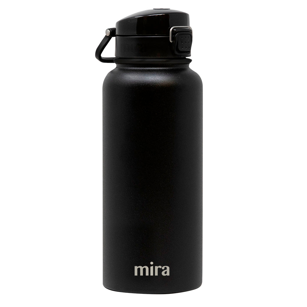 MIRA 32 oz Stainless Steel Insulated Sports Water Bottle - 2 Caps