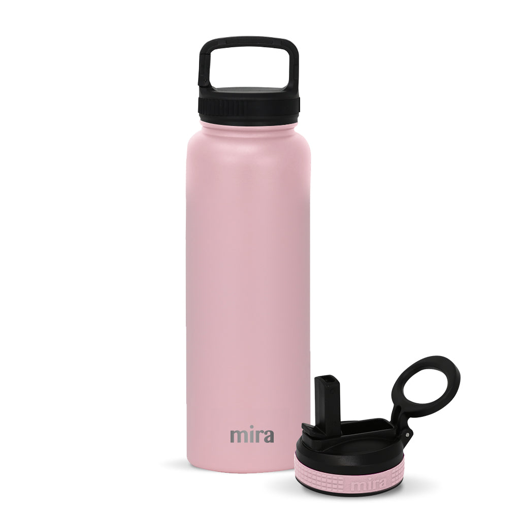 40 oz Sierra with 2 Caps - Straw Lid & Handle Lid – MIRA Brands